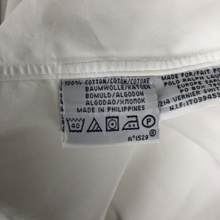 Ralph Lauren Classic Fit Long Sleeve Button Down Shirt, Men's Size L cotton white type Vintage Second Hand