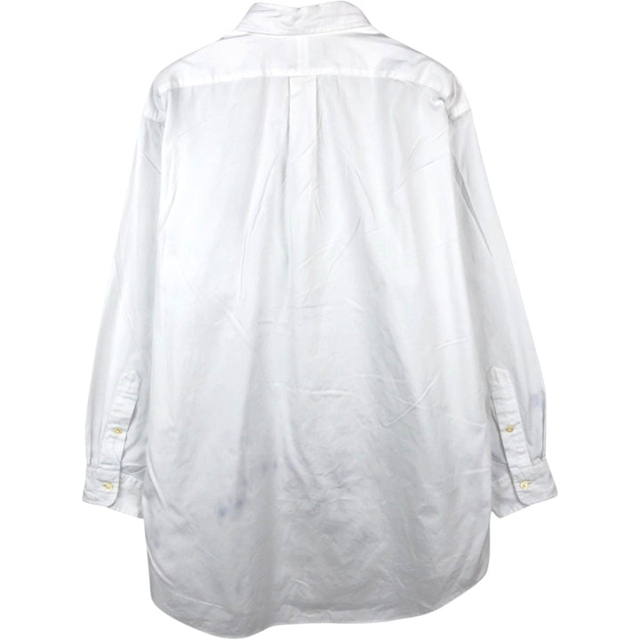Ralph Lauren YARMOUTH long sleeve button down shirt, men's size L cotton white type Vintage Second Hand