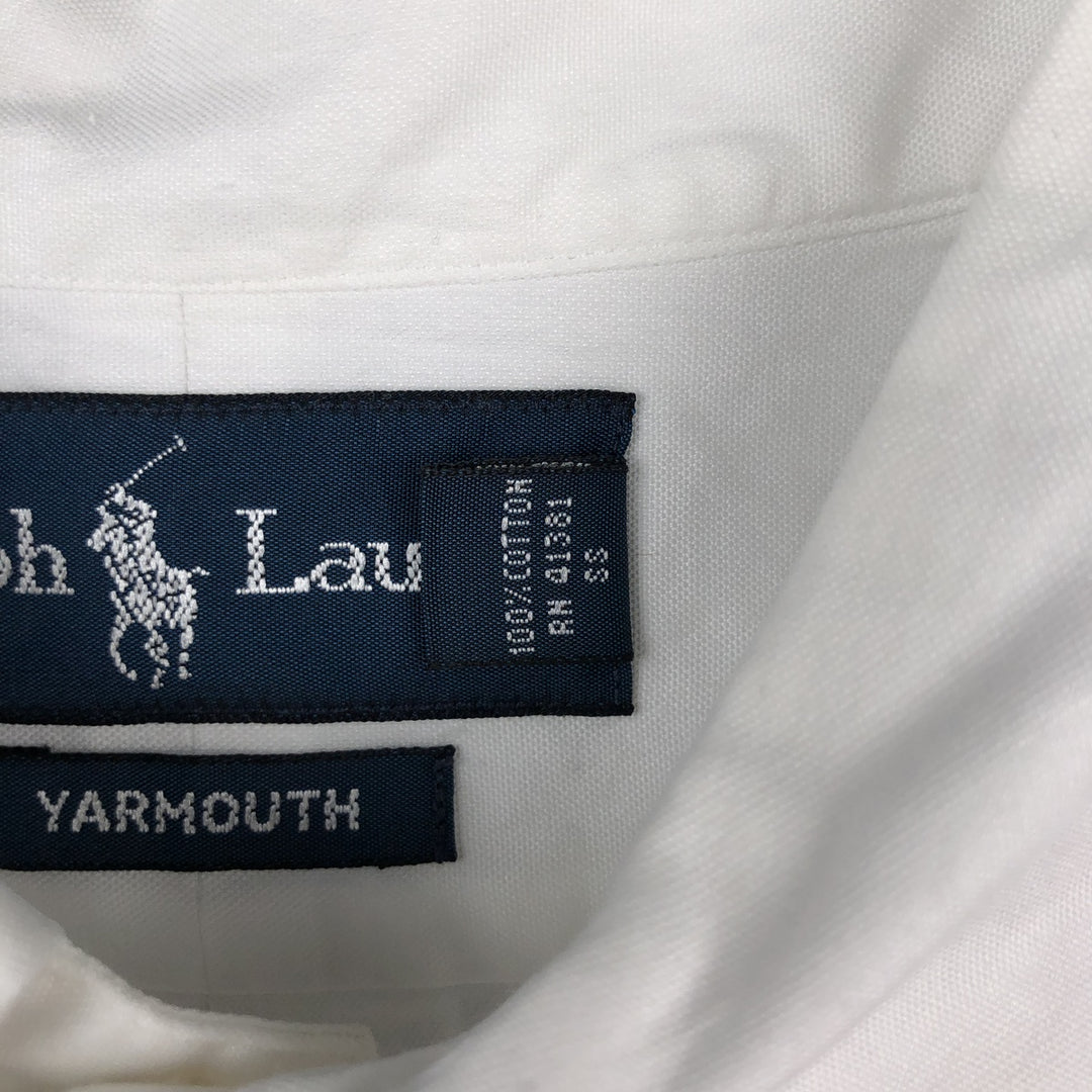 Ralph Lauren YARMOUTH long sleeve button down shirt, men's size L cotton white type Vintage Second Hand