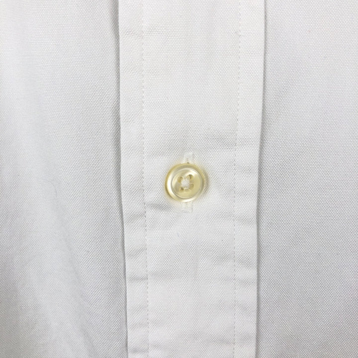 Ralph Lauren YARMOUTH long sleeve button down shirt, men's size L cotton white type Vintage Second Hand