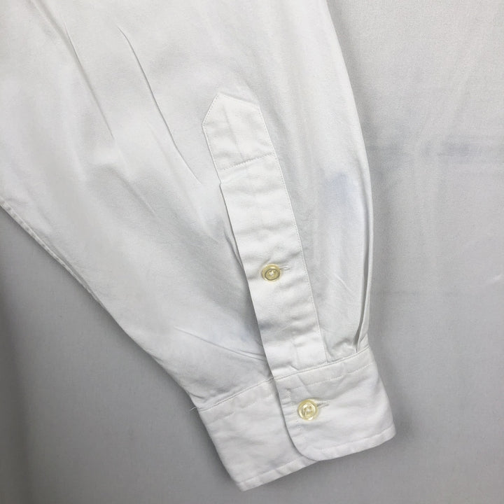 Ralph Lauren YARMOUTH long sleeve button down shirt, men's size L cotton white type Vintage Second Hand