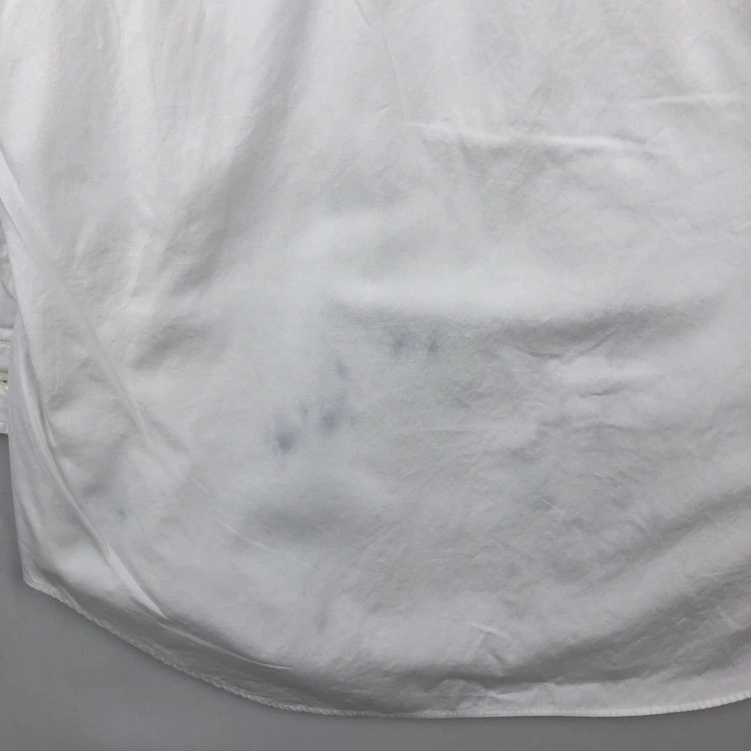 Ralph Lauren YARMOUTH long sleeve button down shirt, men's size L cotton white type Vintage Second Hand