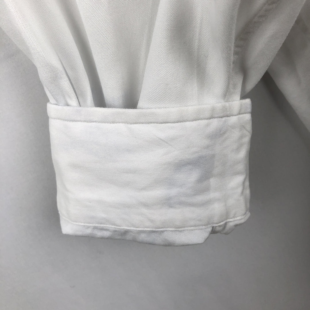 Ralph Lauren YARMOUTH long sleeve button down shirt, men's size L cotton white type Vintage Second Hand