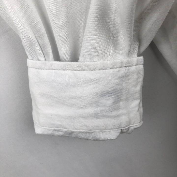 Ralph Lauren YARMOUTH long sleeve button down shirt, men's size L cotton white type Vintage Second Hand