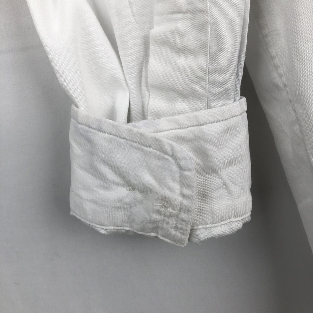 Ralph Lauren YARMOUTH long sleeve button down shirt, men's size L cotton white type Vintage Second Hand