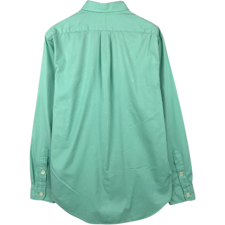 Ralph Lauren BEACH TWILL Long-Sleeve Cotton Shirt, Men's Size M (approx.) cotton Emerald green Vintage Second Hand