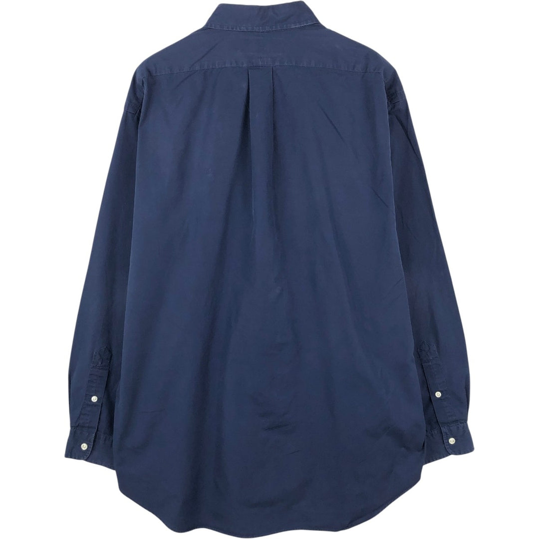 Ralph Lauren BLAKE long sleeve button down shirt, men's size L cotton navy blue type Vintage Second Hand