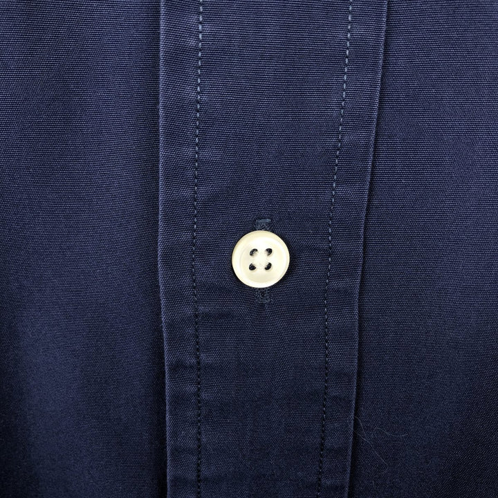 Ralph Lauren BLAKE long sleeve button down shirt, men's size L cotton navy blue type Vintage Second Hand