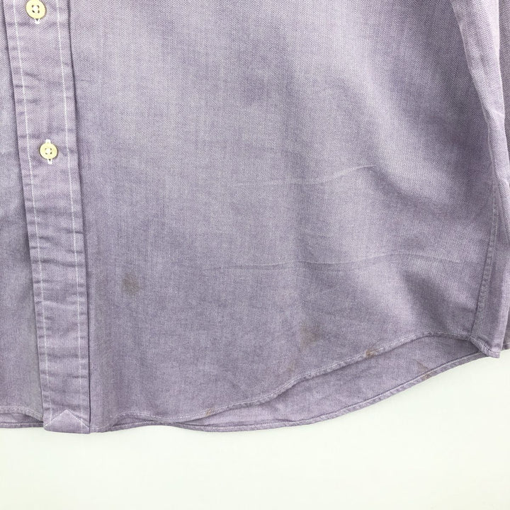 Ralph Lauren CURHAM CLASSIC FIT Herringbone Long-Sleeve Cotton Shirt, Men's Size XL (approx.) cotton purple type Vintage Second Hand