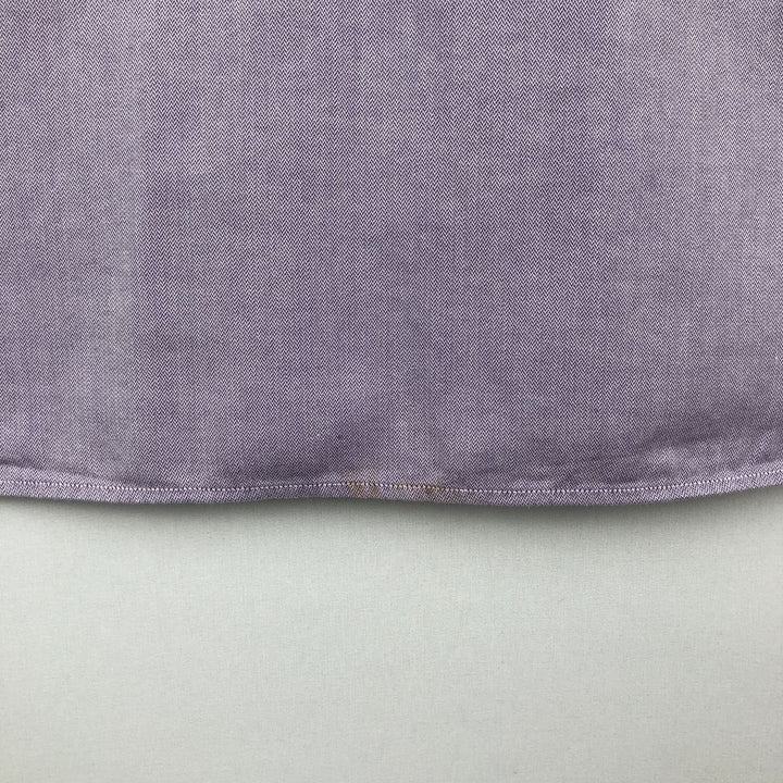 Ralph Lauren CURHAM CLASSIC FIT Herringbone Long-Sleeve Cotton Shirt, Men's Size XL (approx.) cotton purple type Vintage Second Hand