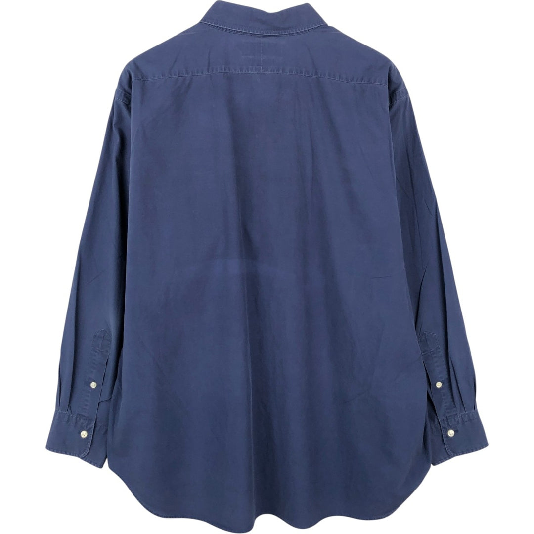 Ralph Lauren Andrew Long Sleeve Cotton Shirt, Men's XL cotton navy blue type Vintage Second Hand