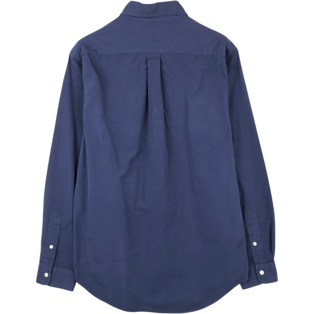 Ralph Lauren long-sleeved cotton shirt, men's size M (approx.) cotton navy blue type Vintage Second Hand