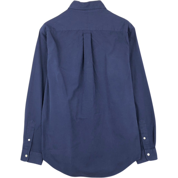Ralph Lauren long-sleeved cotton shirt, men's size M (approx.) cotton navy blue type Vintage Second Hand