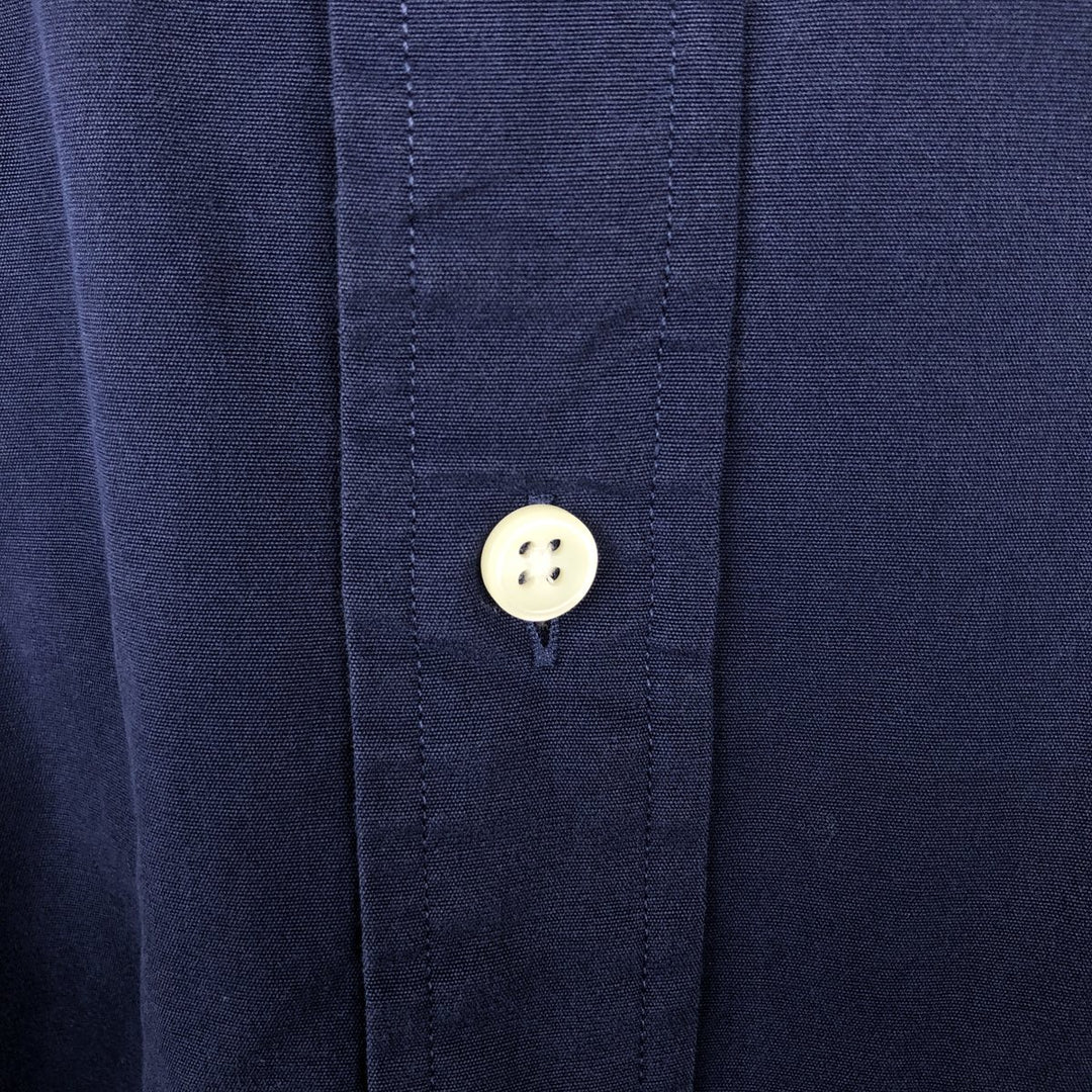 Ralph Lauren long-sleeved cotton shirt, men's size M (approx.) cotton navy blue type Vintage Second Hand