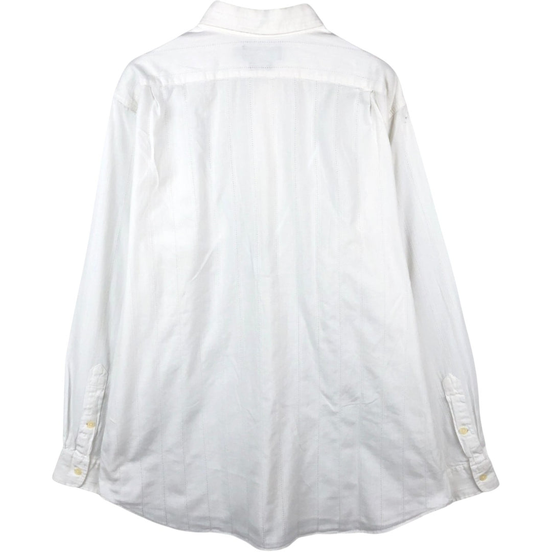 Ralph Lauren CHAPMAN Long-Sleeve Cotton Shirt, Men's Size L (approx.) cotton white type Vintage Second Hand