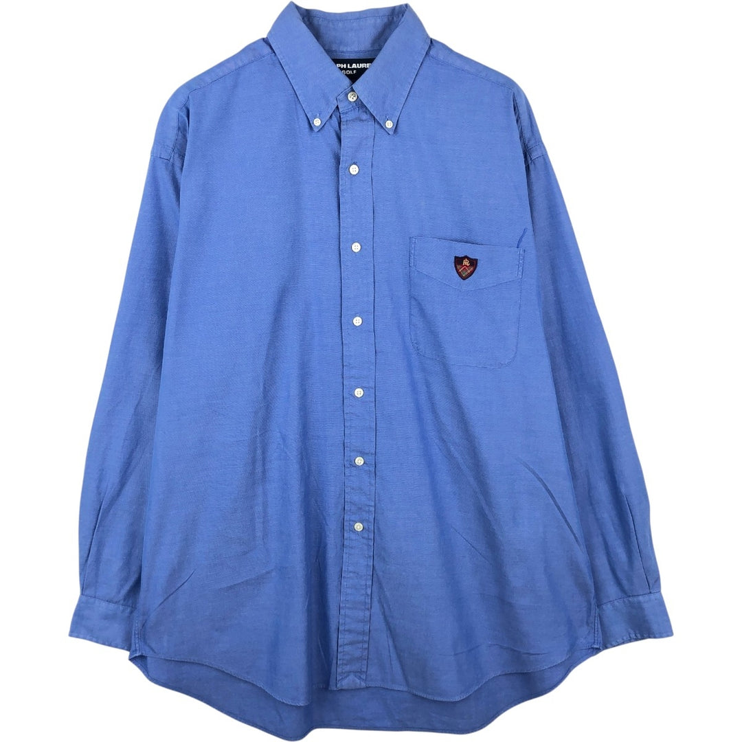 Ralph Lauren RALPH LAUREN GOLF TILDEN long sleeve button down shirt men's size L cotton blue type Vintage Second Hand