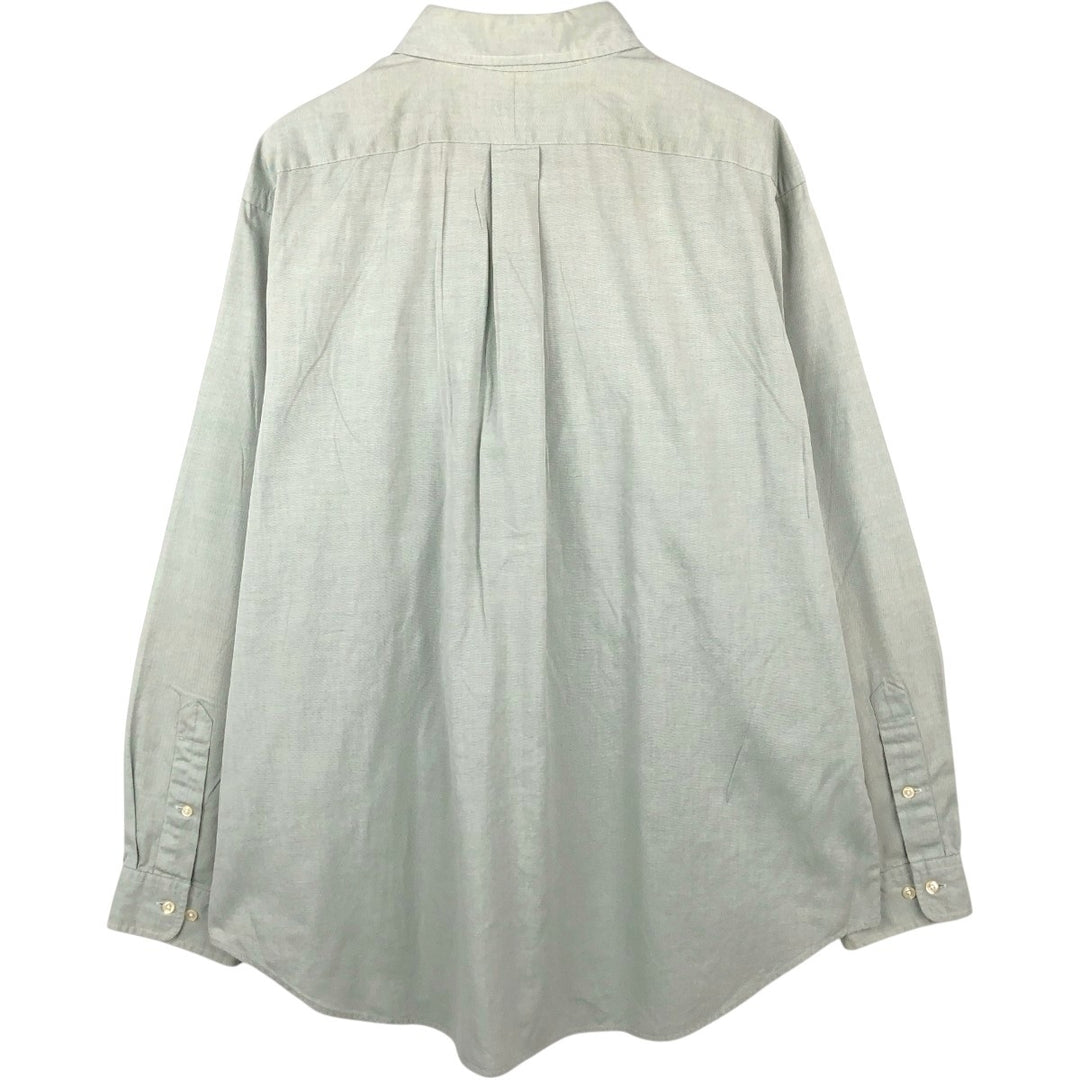 Ralph Lauren Classic Fit Long Sleeve Button Down Shirt Men's XL cotton Khaki type sage green Vintage Second Hand