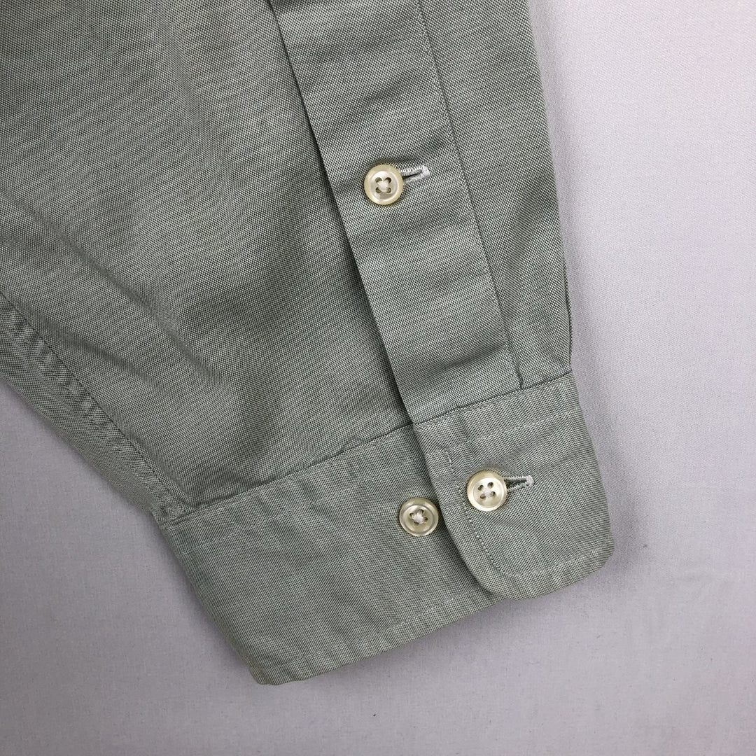 Ralph Lauren Classic Fit Long Sleeve Button Down Shirt Men's XL cotton Khaki type sage green Vintage Second Hand