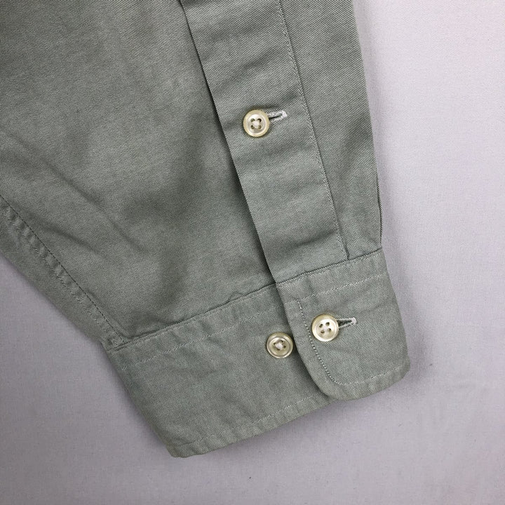Ralph Lauren Classic Fit Long Sleeve Button Down Shirt Men's XL cotton Khaki type sage green Vintage Second Hand