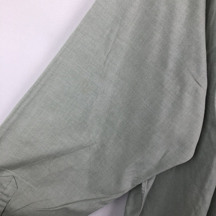 Ralph Lauren Classic Fit Long Sleeve Button Down Shirt Men's XL cotton Khaki type sage green Vintage Second Hand