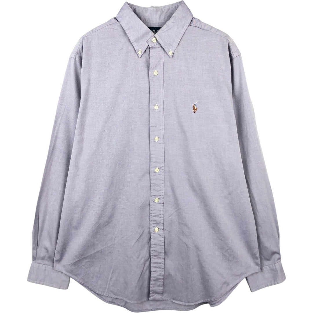 Ralph Lauren Classic Fit Long Sleeve Button Down Shirt, Men's Size L cotton purple type Vintage Second Hand
