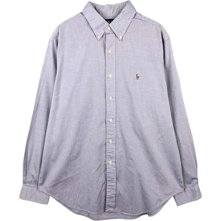 Ralph Lauren Classic Fit Long Sleeve Button Down Shirt, Men's Size L cotton purple type Vintage Second Hand