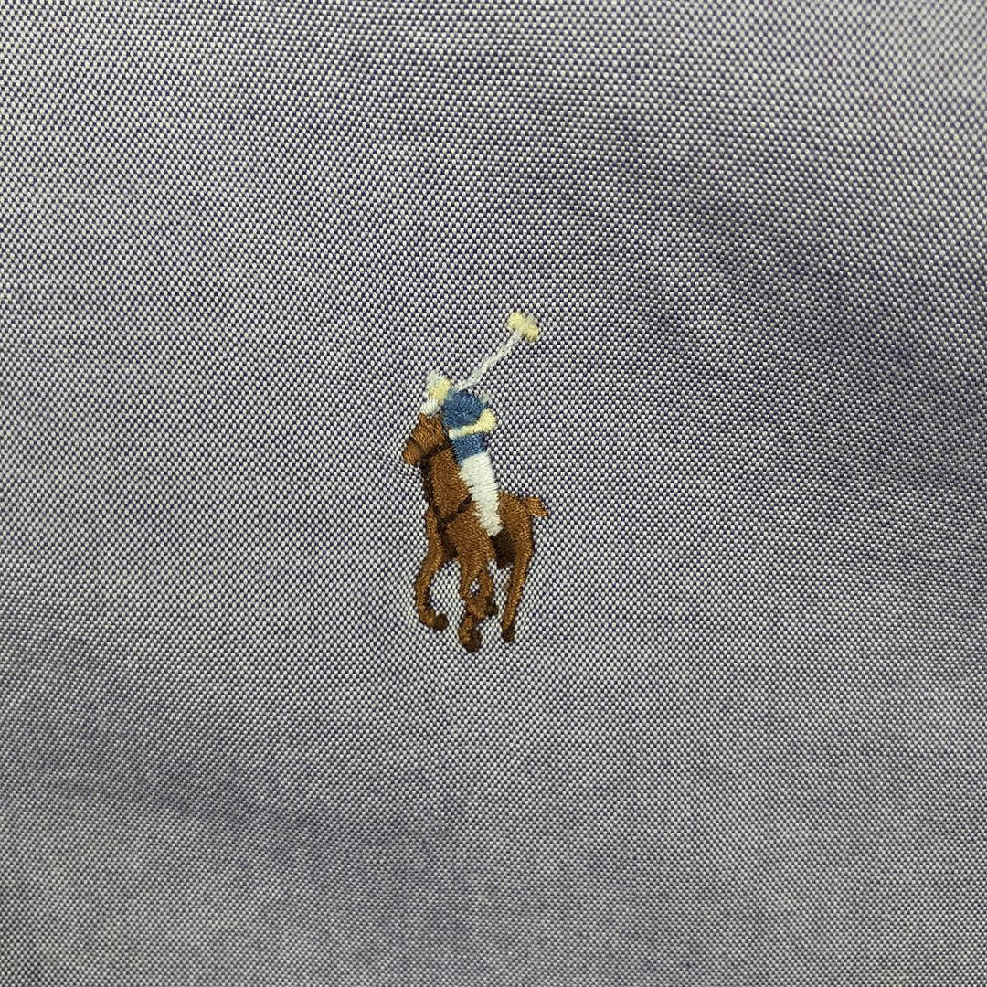 Ralph Lauren Classic Fit Long Sleeve Button Down Shirt, Men's Size L cotton purple type Vintage Second Hand