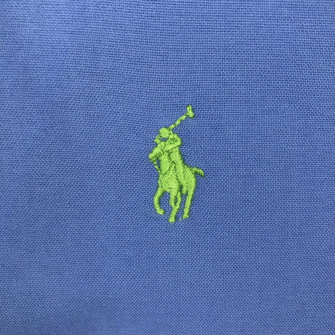 Ralph Lauren long-sleeved button-down shirt, men's size S cotton blue type Vintage Second Hand