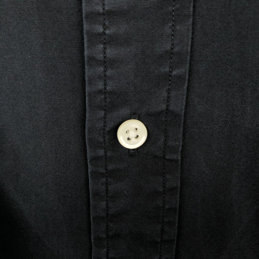 Ralph Lauren CUSTOM FIT long sleeve button down shirt, men's size L cotton black type Vintage Second Hand