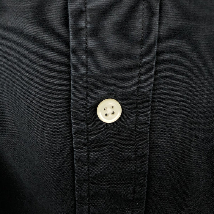 Ralph Lauren CUSTOM FIT long sleeve button down shirt, men's size L cotton black type Vintage Second Hand