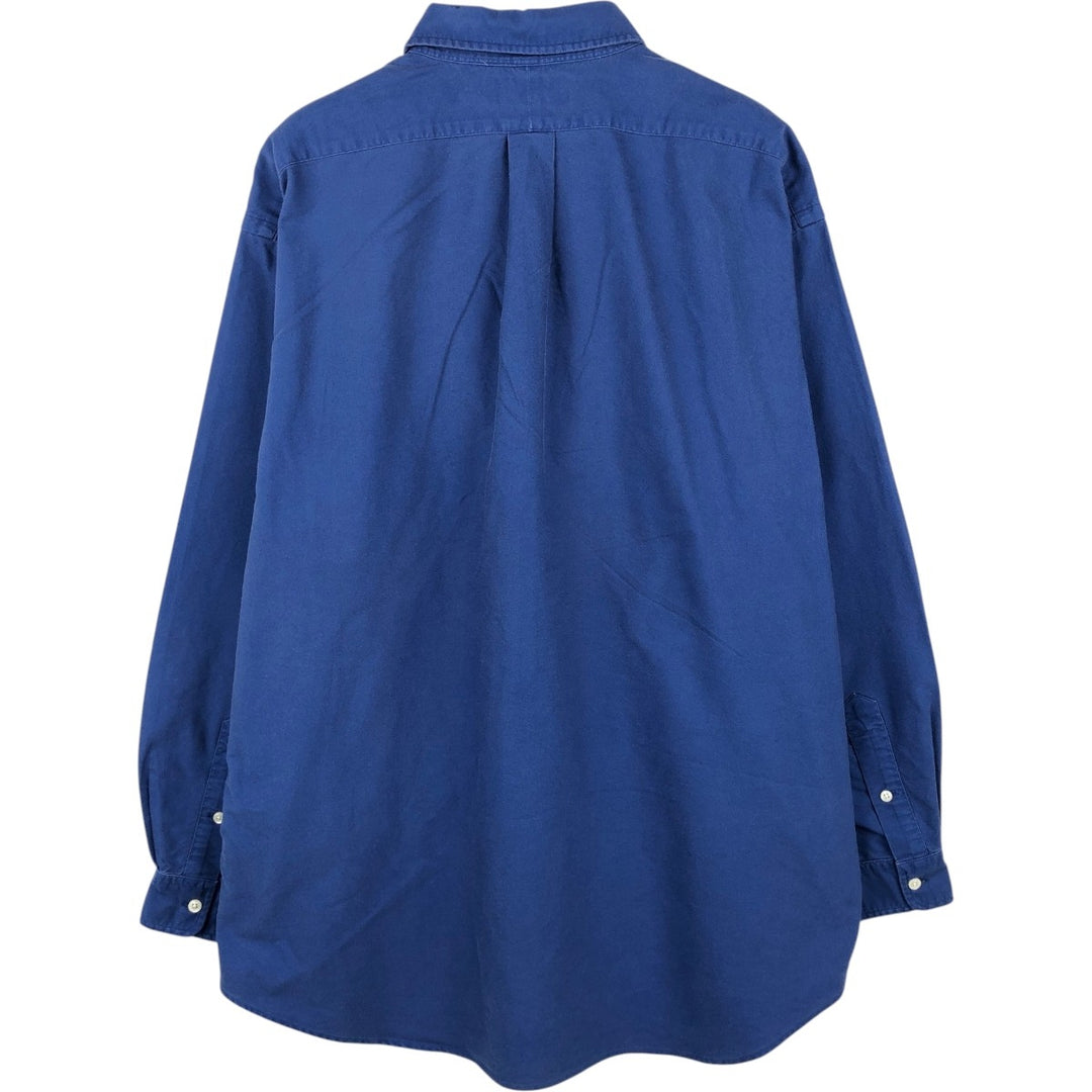 Ralph Lauren The Big Oxford Long-Sleeve Button-Down Shirt, Men's Size XL cotton blue type Vintage Second Hand