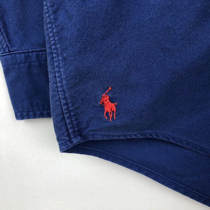 Ralph Lauren The Big Oxford Long-Sleeve Button-Down Shirt, Men's Size XL cotton blue type Vintage Second Hand