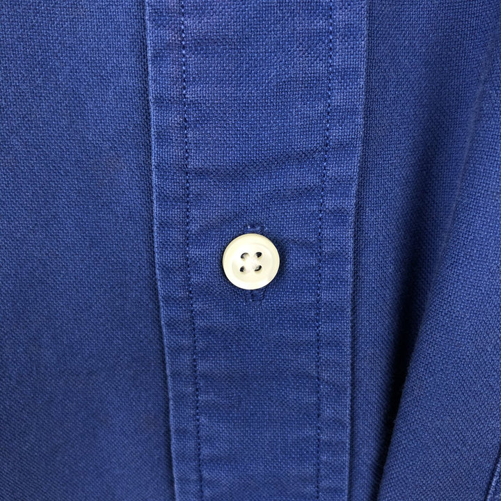 Ralph Lauren The Big Oxford Long-Sleeve Button-Down Shirt, Men's Size XL cotton blue type Vintage Second Hand