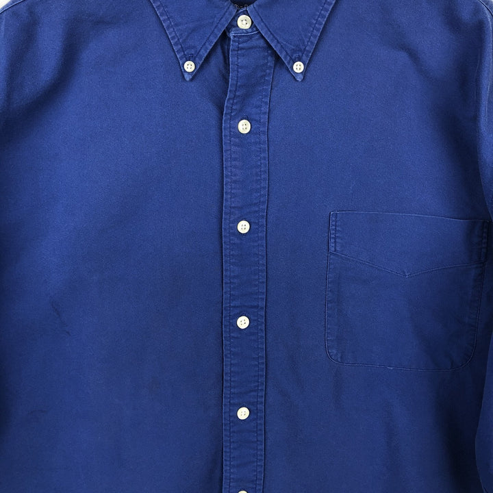 Ralph Lauren The Big Oxford Long-Sleeve Button-Down Shirt, Men's Size XL cotton blue type Vintage Second Hand