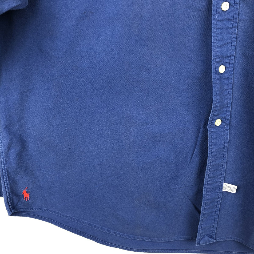 Ralph Lauren The Big Oxford Long-Sleeve Button-Down Shirt, Men's Size XL cotton blue type Vintage Second Hand