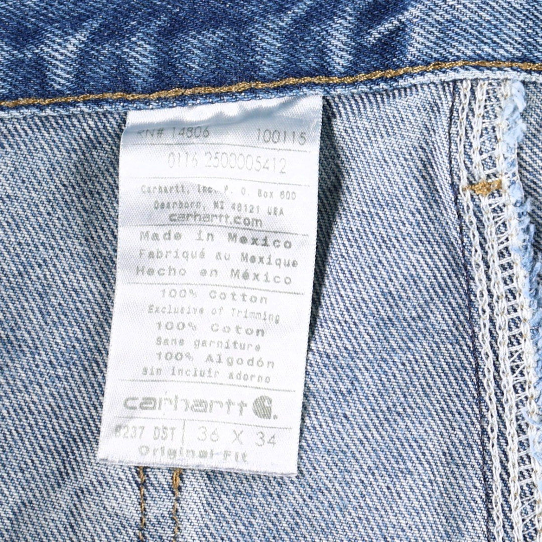 Carhartt ORIGINAL FIT denim painter pants, men's size W35 (approx.) cotton blue type Vintage Second Hand