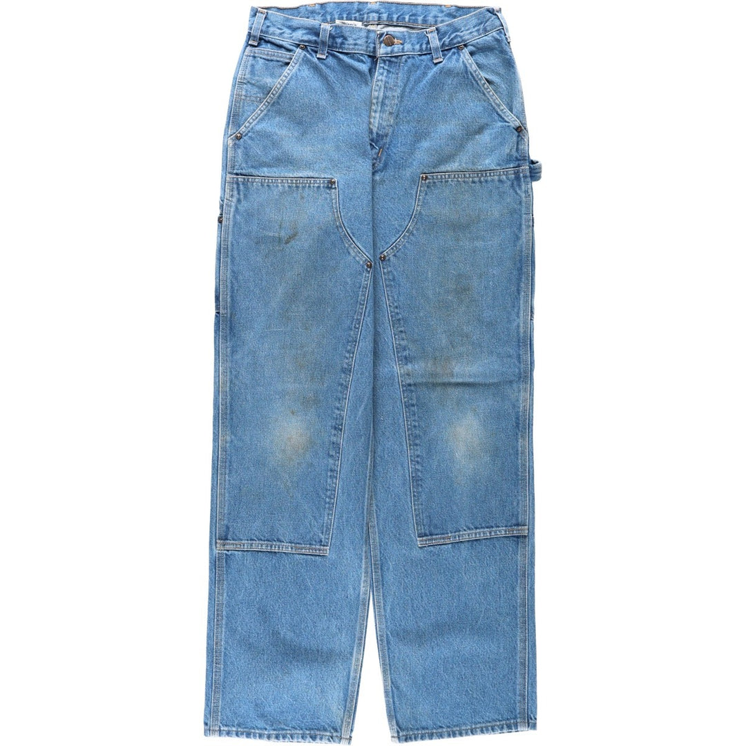 Carhartt Loose Original Fit Double Knee Denim Painter Pants, Men's W33 (approx.) cotton blue type Vintage Second Hand