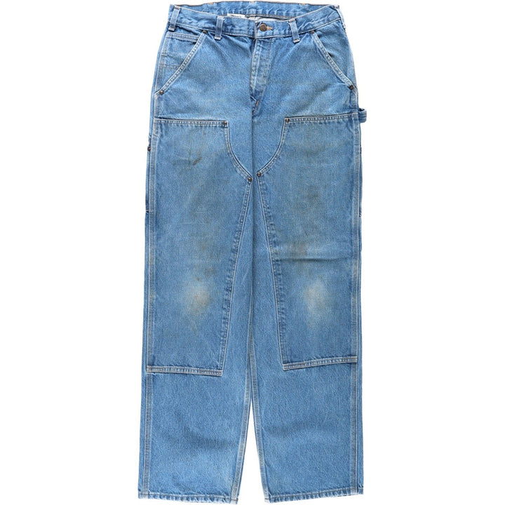 Carhartt Loose Original Fit Double Knee Denim Painter Pants, Men's W33 (approx.) cotton blue type Vintage Second Hand