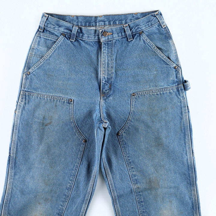 Carhartt Loose Original Fit Double Knee Denim Painter Pants, Men's W33 (approx.) cotton blue type Vintage Second Hand