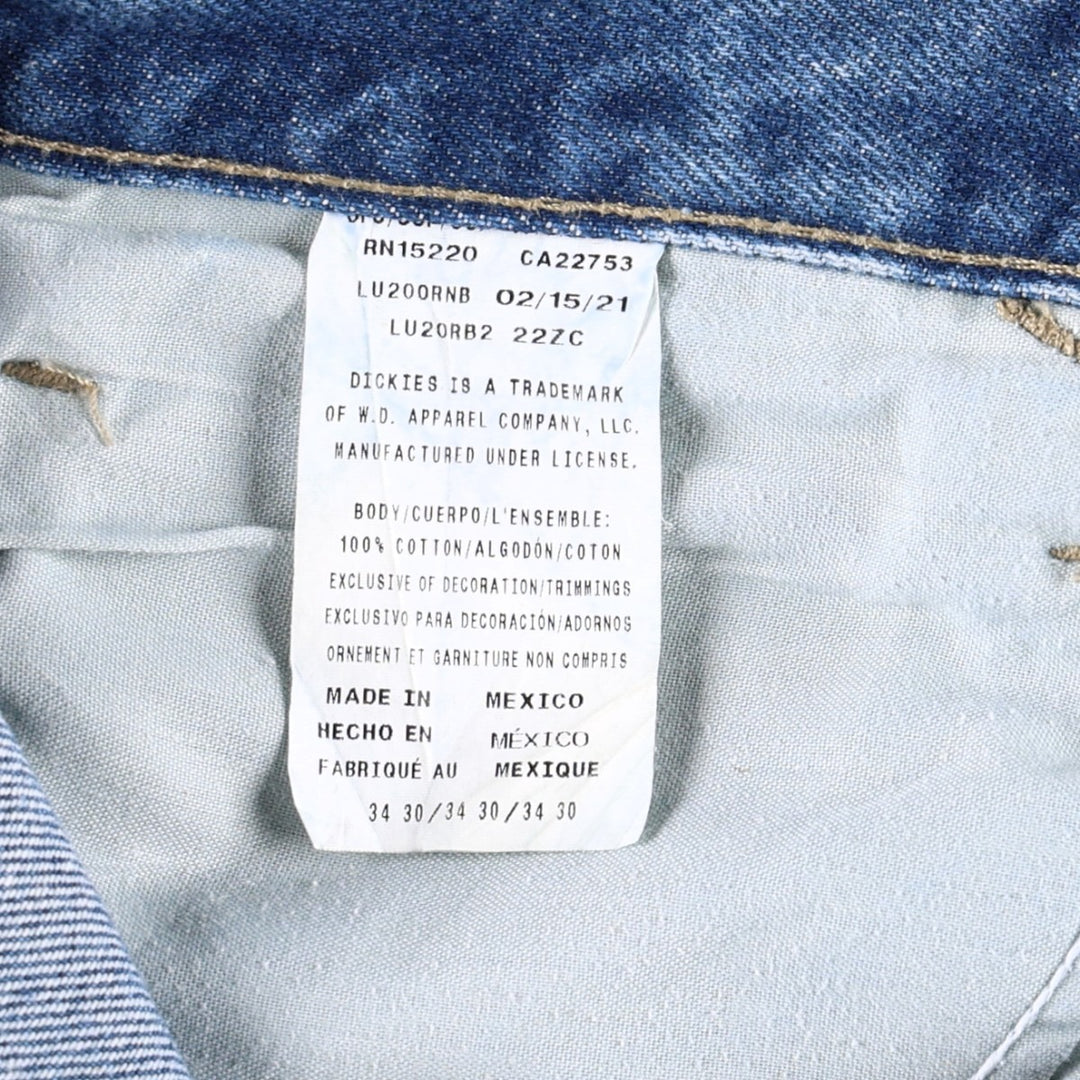 Dickies plain denim painter pants, men's size W35 (approx.) cotton blue type Vintage Second Hand