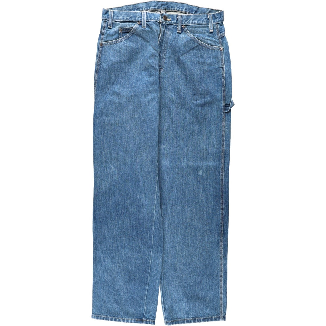 Dickies denim painter pants for men, equivalent to W34 cotton blue type Vintage Second Hand