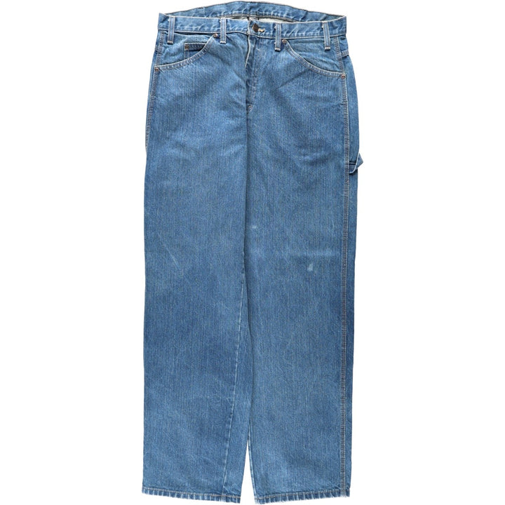 Dickies denim painter pants for men, equivalent to W34 cotton blue type Vintage Second Hand
