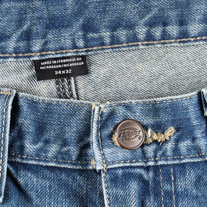 Dickies denim painter pants for men, equivalent to W34 cotton blue type Vintage Second Hand