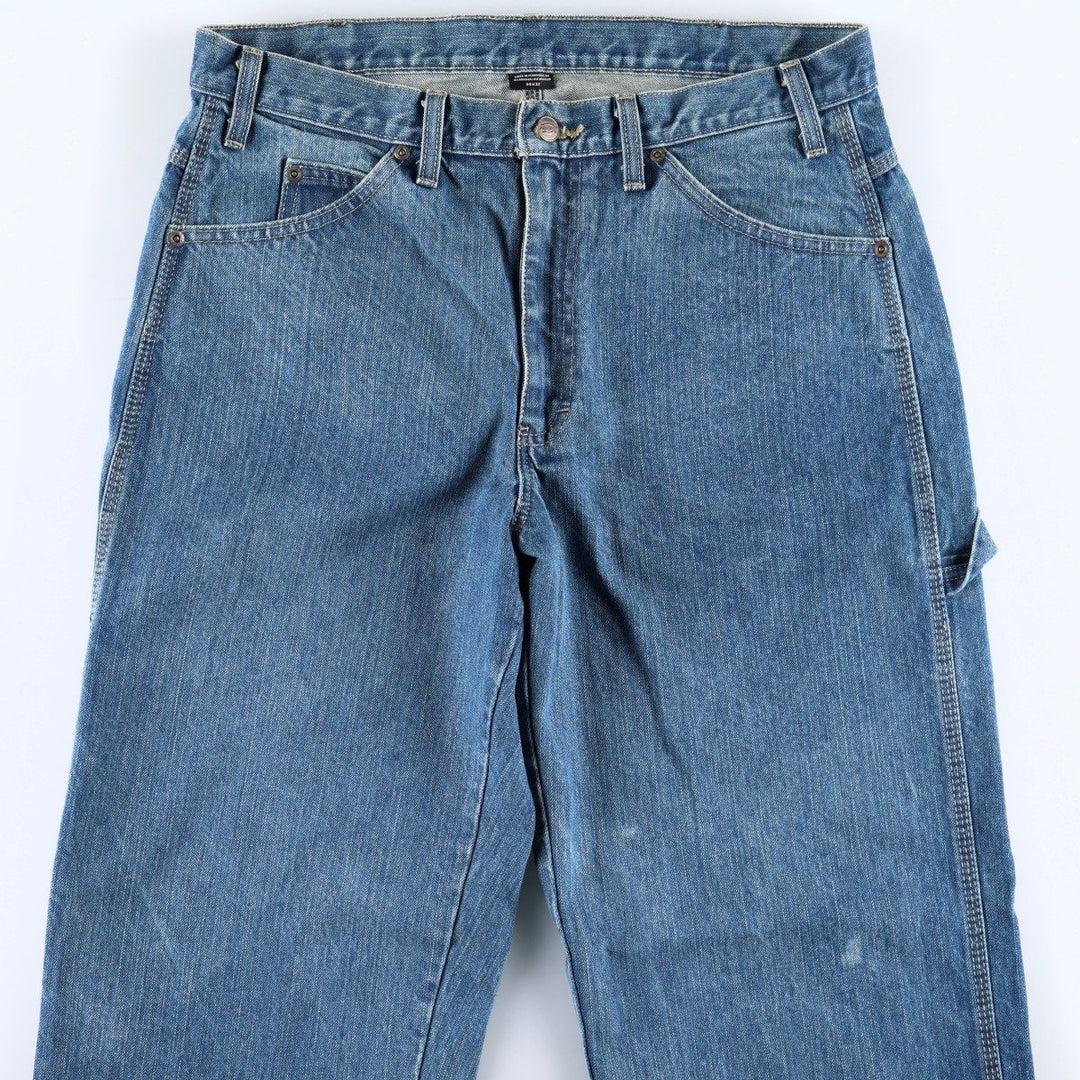 Dickies denim painter pants for men, equivalent to W34 cotton blue type Vintage Second Hand
