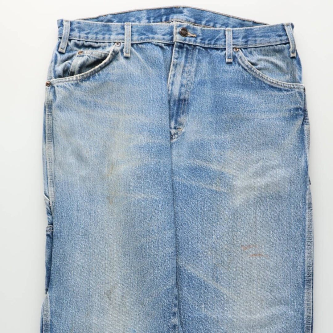 Dickies denim painter pants for men, equivalent to W35 cotton blue type Vintage Second Hand