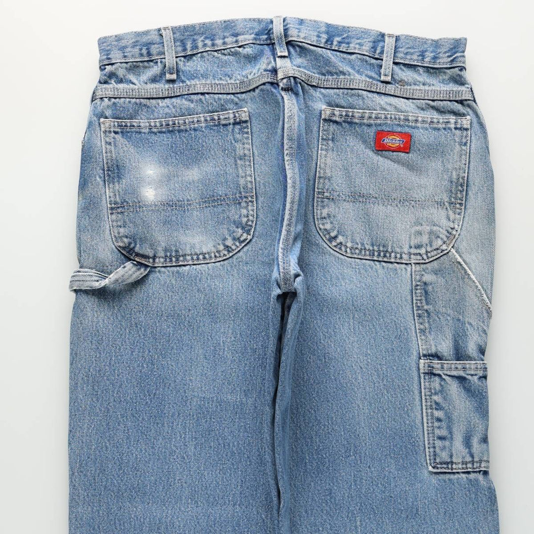 Dickies denim painter pants for men, equivalent to W35 cotton blue type Vintage Second Hand