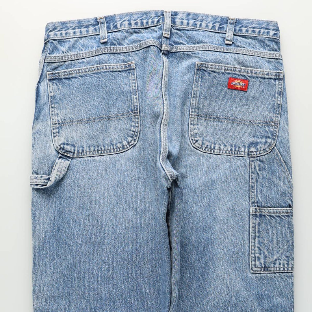 Dickies denim painter pants for men, equivalent to W37 cotton blue type Vintage Second Hand