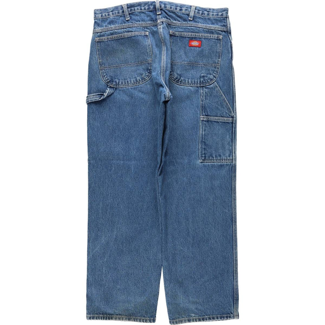 Dickies denim painter pants for men, equivalent to W37 cotton blue type Vintage Second Hand