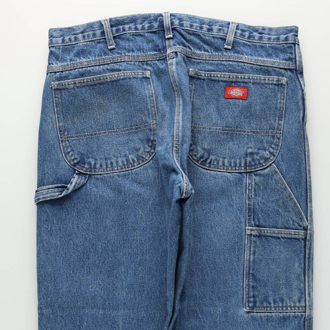 Dickies denim painter pants for men, equivalent to W37 cotton blue type Vintage Second Hand