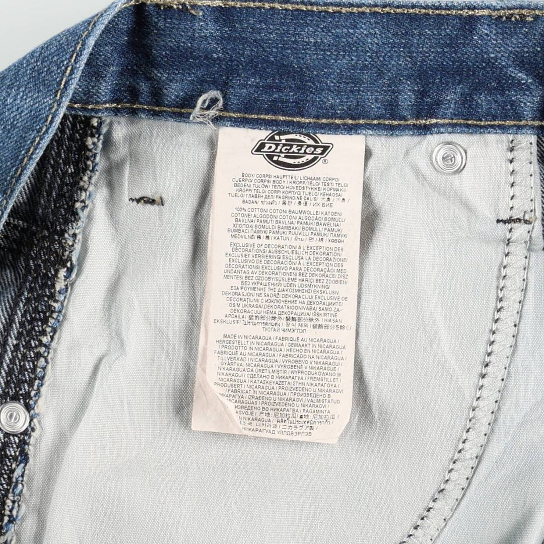 Dickies denim painter pants for men, equivalent to W32 cotton blue type Vintage Second Hand